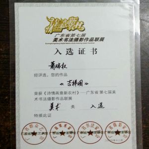 入选证书