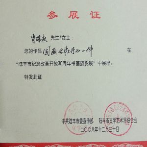 参展证书
